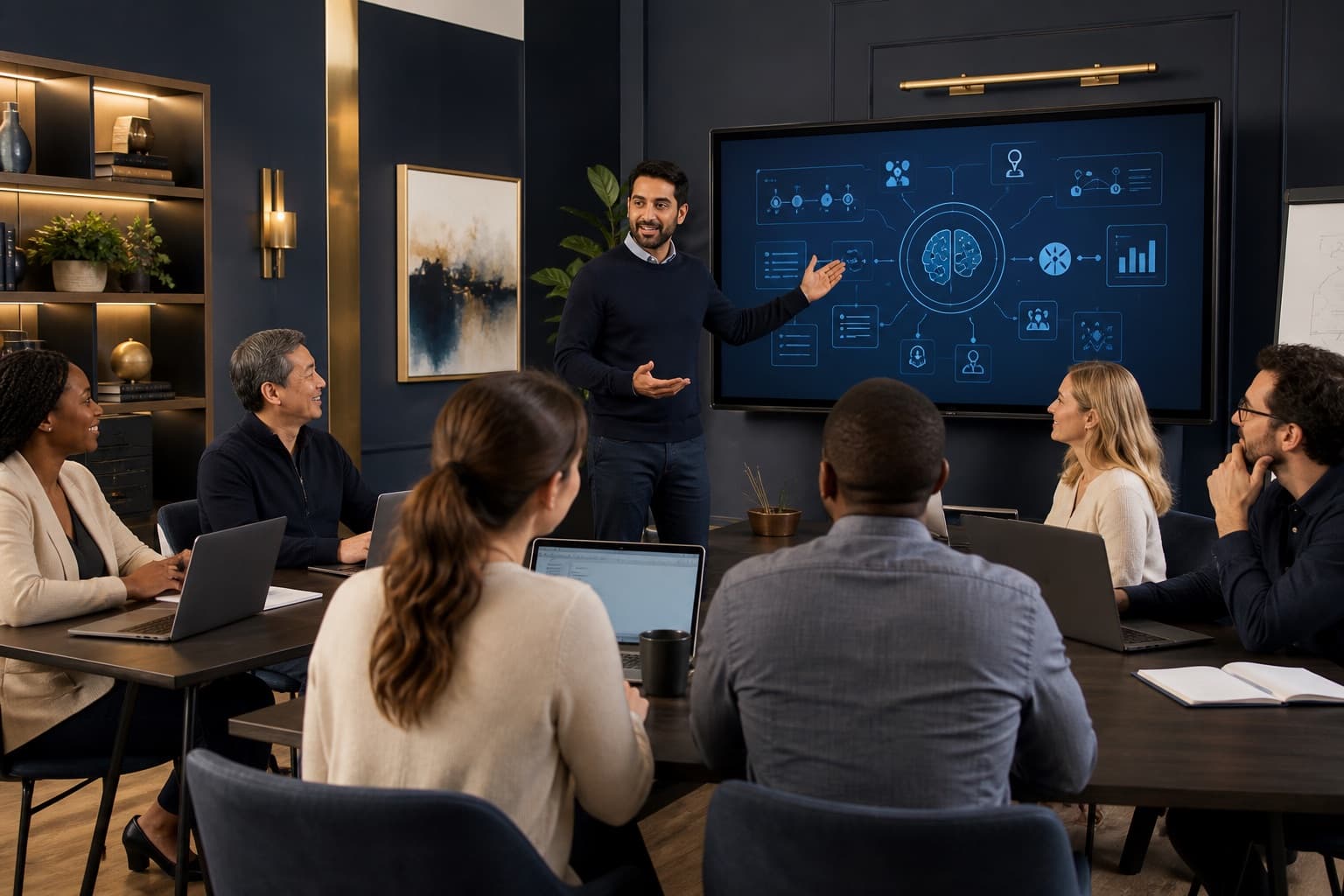 Professionals in a live AI GRC training session building practical governance skills